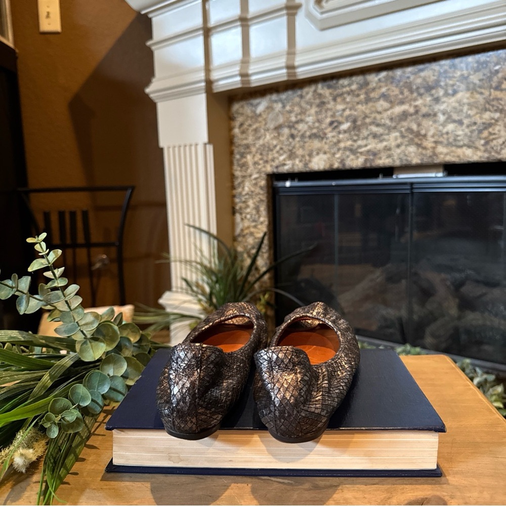 Lanvin Women’s Silver Grey Python Flats. Made In … - image 5